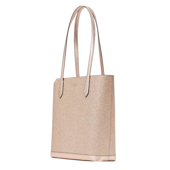 NWT Kate Spade Glitter Tinsel Tote – Rose Gold - Picture 2 of 8
